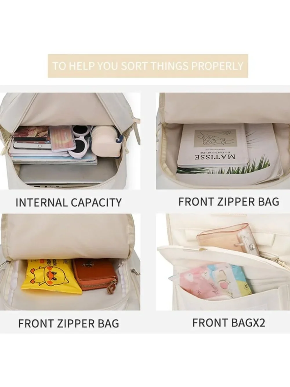 Cute Aesthetic Backpack for Students, Kids & Teen Girls - Stylish School Bag